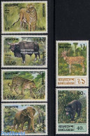 Bangladesh 1977 Animals 6v, Mint NH, Nature - Animals (others & Mixed) - Bears - Cat Family - Deer - Elephants - Bangladesch
