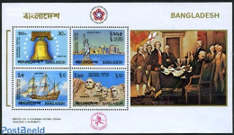 Bangladesh 1976 US. Bicentenary S/s, Mint NH, History - Transport - US Bicentenary - Ships And Boats - Art - Sculpture - Boten