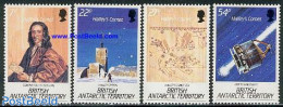 British Antarctica 1986 Halleys Comet 4v, Mint NH, Science - Transport - Astronomy - Space Exploration - Halley's Comet - Astrologia