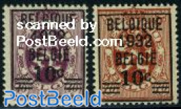 Belgium 1932 Overprints 2v, Mint NH - Ongebruikt