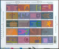 Belgium 2002 20th Century 20v M/s, Mint NH, History - Performance Art - Science - Europa Hang-on Issues - Human Rights.. - Neufs