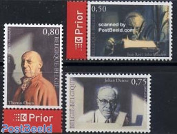 Belgium 2004 Literature 3v (2v With Tab), Mint NH, Art - Authors - Unused Stamps