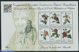 Belgium 1990 Belgica, Roses S/s, Mint NH, Nature - Flowers & Plants - Roses - Philately - Unused Stamps