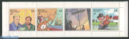 Belgium 1991 Youth Philately, Comics 4v In Booklet, Mint NH, Nature - Transport - Dogs - Stamp Booklets - Ships And Bo.. - Ongebruikt