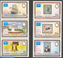 Belize/British Honduras 1986 Ameripex 86 2x3v [::], Mint NH, History - Transport - Kings & Queens (Royalty) - Stamps O.. - Case Reali