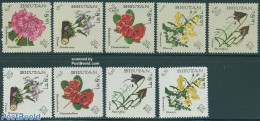 Bhutan 1967 Flowers 9v, Mint NH, Nature - Flowers & Plants - Bhutan