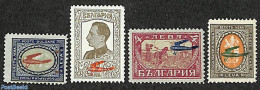 Bulgaria 1927 Airmail Overprints 4v, Mint NH, Transport - Aircraft & Aviation - Ongebruikt