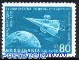 Bulgaria 1958 Geophysical Year 1v, Mint NH, Transport - Space Exploration - Ongebruikt