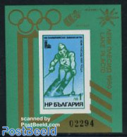 Bulgaria 1979 Olympics With Extra Border Print LAKE PLACID, Mint NH, Sport - Transport - Olympic Winter Games - Skiing.. - Ongebruikt