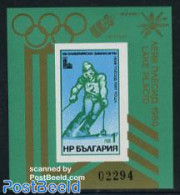 Bulgaria 1979 Olympics With Extra Border Print LAKE PLACID, Mint NH, Sport - Transport - Olympic Winter Games - Skiing.. - Ungebraucht