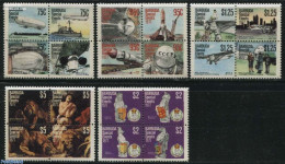 Barbuda 1977 Special Events 20v, Mint NH, Transport - Aircraft & Aviation - Ships And Boats - Space Exploration - Zepp.. - Vliegtuigen