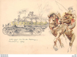 Künstler Ansichtskarte HANS LISKA / MERCEDES-BENZ  DAIMLER LASTWAGEN 1903 Vintage Oldtimer Truck / LKW / Camion - Camión & Camioneta