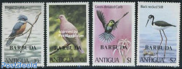 Barbuda 1980 Birds 4v, Mint NH, Nature - Birds - Woodpeckers - Pigeons - Hummingbirds - Barbuda (...-1981)