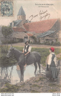 Cpa 1905 LA VIE AUX CHAMPS À L'Abreuvoir Paysan Fermière Cheval ▬ Série ? Dugas Et Cie - Otros & Sin Clasificación