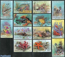 Barbuda 1987 Definitives, Marine Life 13v, Mint NH, Nature - Fish - Shells & Crustaceans - Poissons