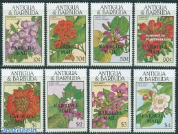 Barbuda 1988 Flowers 8v, Mint NH, Nature - Flowers & Plants - Barbuda (...-1981)