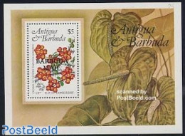 Barbuda 1984 UPU Congress S/s, Mint NH, Nature - Flowers & Plants - U.P.U. - U.P.U.