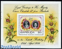 Barbuda 1986 Queens Birthday S/s, Mint NH, History - Kings & Queens (Royalty) - Case Reali