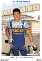 CYCLISME CYCLING CICLISMO RADFAHREN WIELERSPORT  TEAM CASTORAMA 1994 ▬ FRANÇOIS SIMON - Cycling