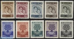Bolivia 1960 World Refugees Year 10v, Mint NH, History - Refugees - Réfugiés