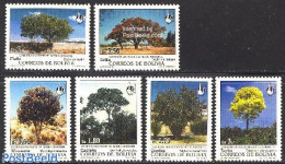 Bolivia 1994 Environment, Trees 6v, Mint NH, Nature - Environment - Trees & Forests - Protezione Dell'Ambiente & Clima