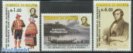 Bolivia 2002 Alcide DOrbigny 3v, Mint NH, History - Transport - Various - Explorers - Ships And Boats - Costumes - Erforscher