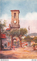 CPA ± 1910 ►Aquarelle Signée PIERRE COMBA ►Cannes - La Tour De L'Horloge - Édit. L. MEYNIER - Peintures & Tableaux