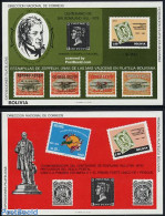 Bolivia 1980 Sir Rowland Hill 2 S/s, Mint NH, Sir Rowland Hill - Stamps On Stamps - Rowland Hill