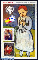 Bolivia 1983 Picasso S/s, Mint NH, Stamps On Stamps - Art - Modern Art (1850-present) - Pablo Picasso - Postzegels Op Postzegels