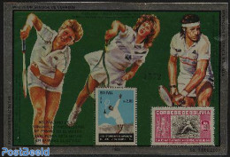 Bolivia 1986 Tennis S/s, Mint NH, Sport - Various - Sport (other And Mixed) - Tennis - Stamps On Stamps - Other Materi.. - Tenis