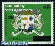 Benin 2009 Coat Of Arms Overprint 1v, Mint NH, History - Transport - Coat Of Arms - Ships And Boats - Unused Stamps