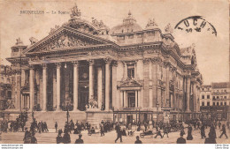 VINTAGE POSTCARD 1922  BRUSSEL BRUXELLES - DE BEURS LA BOURSE - EXCHANGE - Monumenten, Gebouwen
