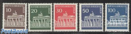 Germany, Berlin 1966 Definitives 5v, Mint NH, Art - Architecture - Unused Stamps