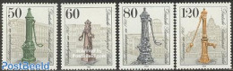 Germany, Berlin 1983 Historic Water Pumps 4v, Mint NH, Nature - Transport - Water, Dams & Falls - Fire Fighters & Prev.. - Neufs