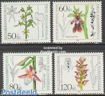 Germany, Berlin 1984 Welfare, Flowers 4v, Mint NH, Nature - Flowers & Plants - Orchids - Neufs
