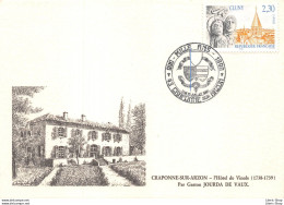 CRAPONNE-sur- ARZON (43) L'Hôtel De Vinols Par Gaston JOURDA DE VAUX - Cachet Des Mille Ans - Édition Spéciale - Craponne Sur Arzon