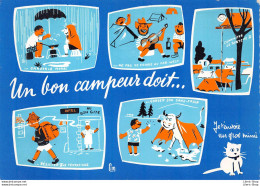 CPSM ±1960 - LES CINQ RÈGLES D'OR D'UN BON CAMPEUR - ÉDITION COMBIER - Humor