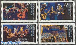 Germany, Berlin 1988 Youth, Music 4v, Mint NH, Performance Art - Music - Musical Instruments - Unused Stamps