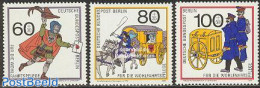 Germany, Berlin 1989 Welfare 3v, Mint NH, Nature - Transport - Horses - Post - Coaches - Unused Stamps