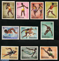 Burundi 1964 Olympic Games 10v Imperforated, Mint NH, Sport - Athletics - Gymnastics - Olympic Games - Swimming - Atletica