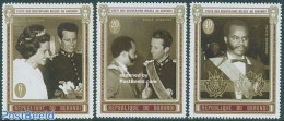 Burundi 1970 Belgian Royal Visit 3v, Mint NH, History - Kings & Queens (Royalty) - Royalties, Royals