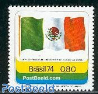 Brazil 1974 Mexican President Visit 1v, Mint NH, History - Flags - Nuevos