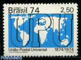 Brazil 1974 UPU Centenary 1v, Mint NH, Various - U.P.U. - Maps - Nuevos