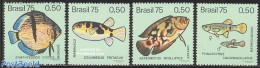 Brazil 1975 Fish 4v, Mint NH, Nature - Fish - Unused Stamps