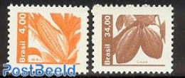 Brazil 1980 Definitives 2v, Mint NH, Nature - Fruit - Unused Stamps