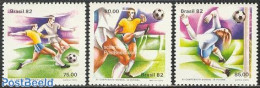 Brazil 1982 World Cup Football, Spain 3v, Mint NH, Sport - Football - Nuevos