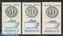Brazil 1983 Brasiliana 83 3v, Mint NH, Stamps On Stamps - Unused Stamps