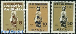 Macao 1953 Mission Art 3v, Mint NH - Ungebraucht
