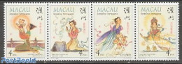 Macao 1998 Myth & Legends 4v, Mint NH, Performance Art - Transport - Music - Ships And Boats - Art - Fairytales - Neufs