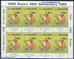 Maldives 1982 Pluto 50th Anniv. M/s, Mint NH, Art - Disney - Disney